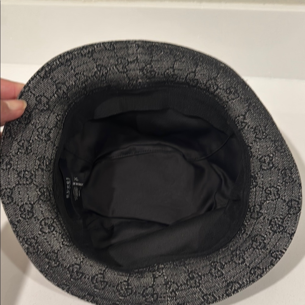Authentic Gucci Black Patterned Fedora Hat - image 7